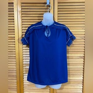 Vintage Land n’ Sea: Blue, keyhole top